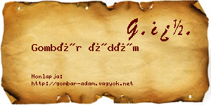 Gombár Ádám névjegykártya