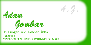 adam gombar business card